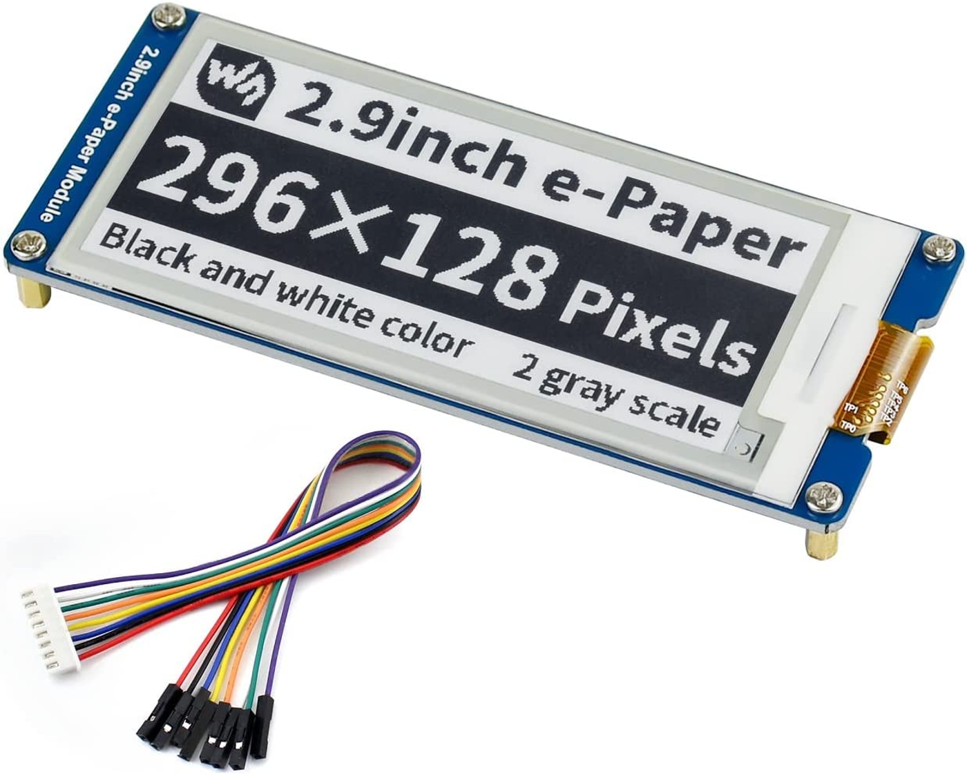 2.9inch E-Paper Module 296x128 Resolution 3.3V/5V Two-Color E-Ink Display Module