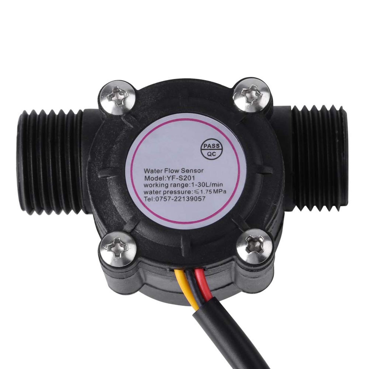 Wasser Durchflussmesser, hochpräziser DN15 G1/2 Wasserdurchflusssensor Hall-Effekt-Durchflussmesser