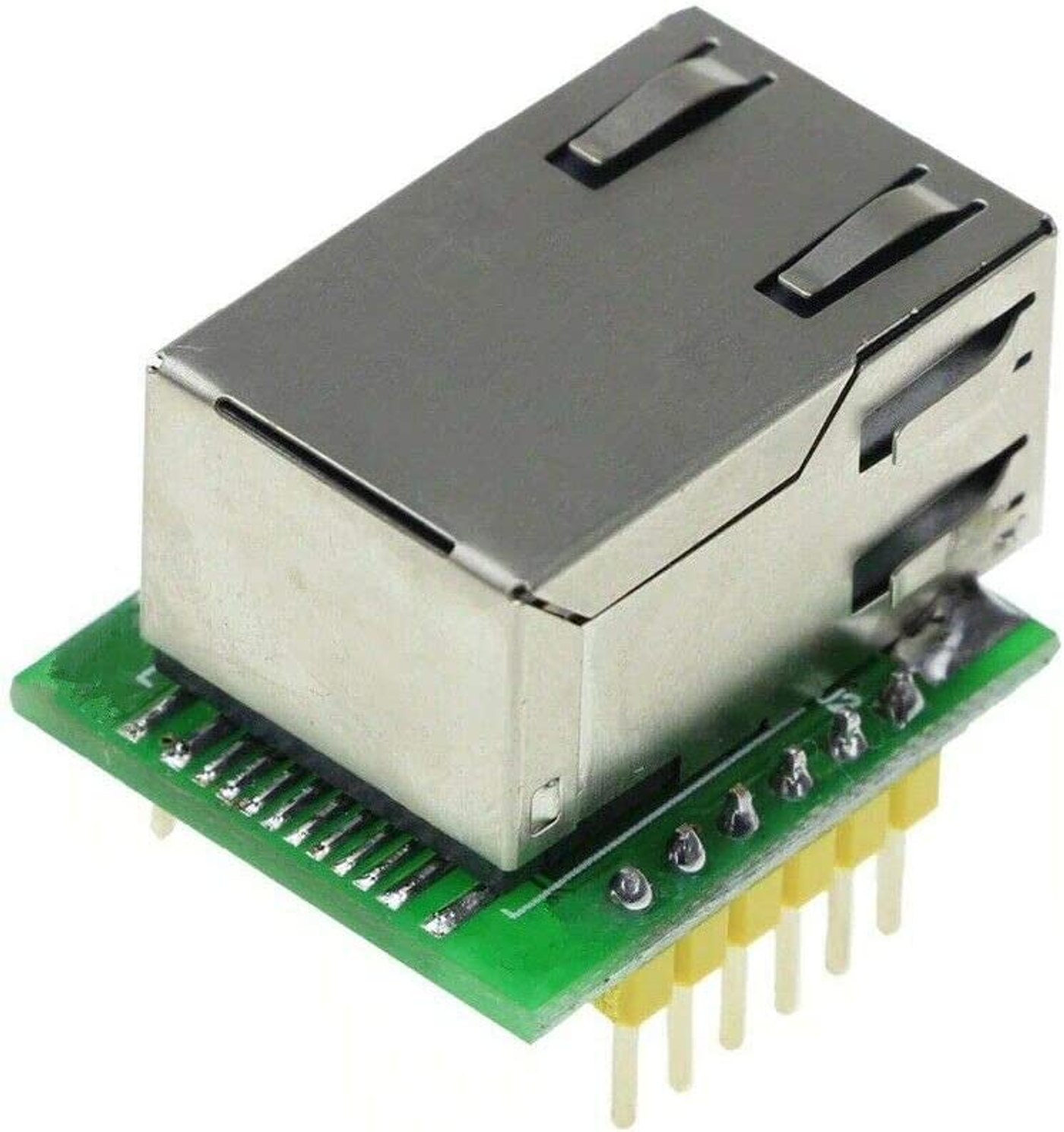 TECNOIOT 2pcs USR-ES1 W5500 Chip New SPI to LAN/Ethernet Converter TCP/IP Mod