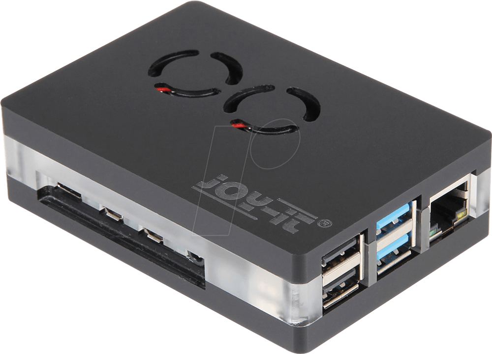 Joy-it RB-CaseP4+03 SBC-Gehäuse Passend für: Raspberry Pi inkl. aktiven Kühler, mit Magnetverschluss Transparent