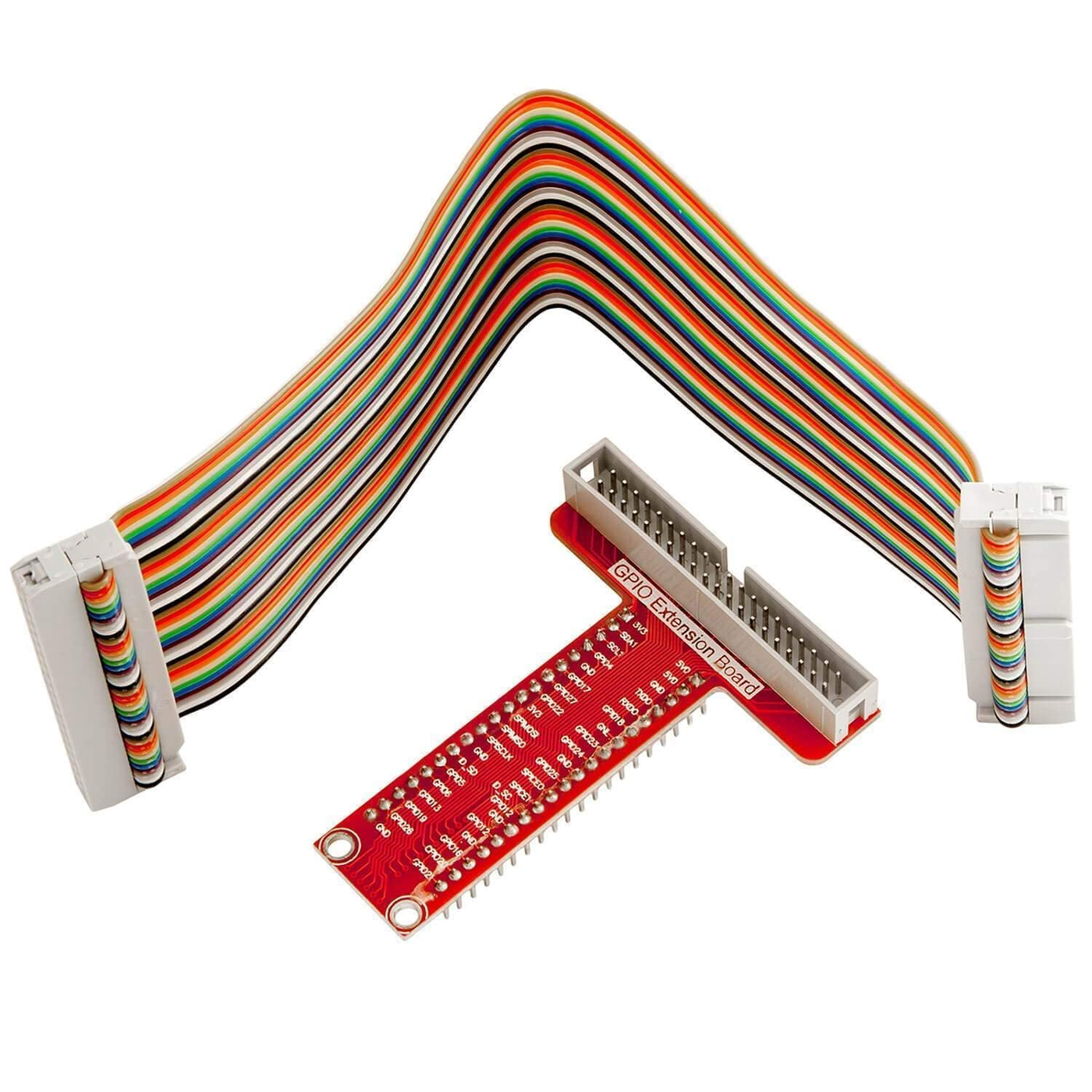 40 Pins GPIO Breakout Board und Flachband Ribbon Kabel