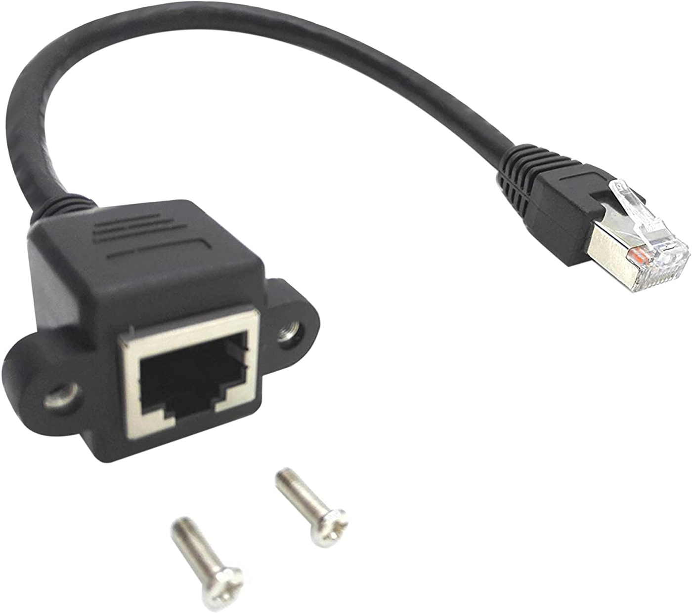 25,4 cm CAT6e RJ45 M/F geschirmt Ethernet Netzwerk Schraube Panel Mount Verlängerungskabel