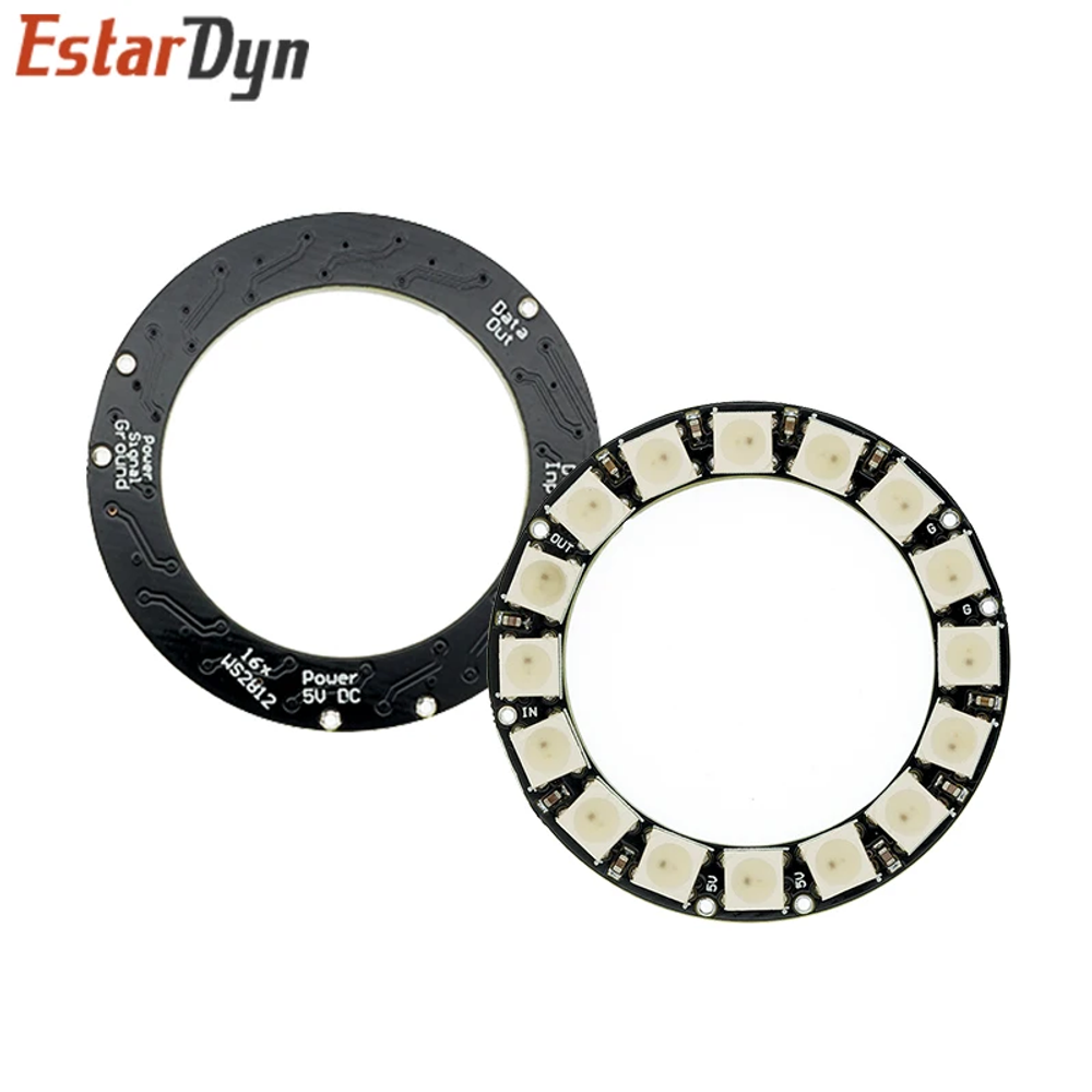 5V RGB LED Ring kompatibel mit WS2812B 16-Bit 50mm