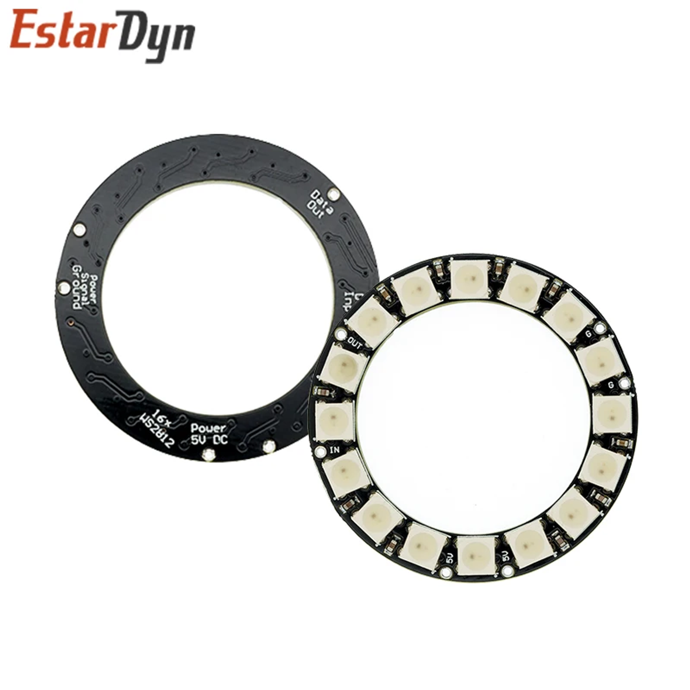 5V RGB LED Ring kompatibel mit WS2812B 16-Bit 50mm
