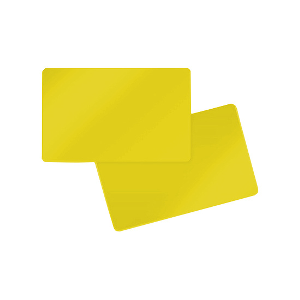 PVC Karte beidseitig Gelb 86 x 54 x 0,76 mm
