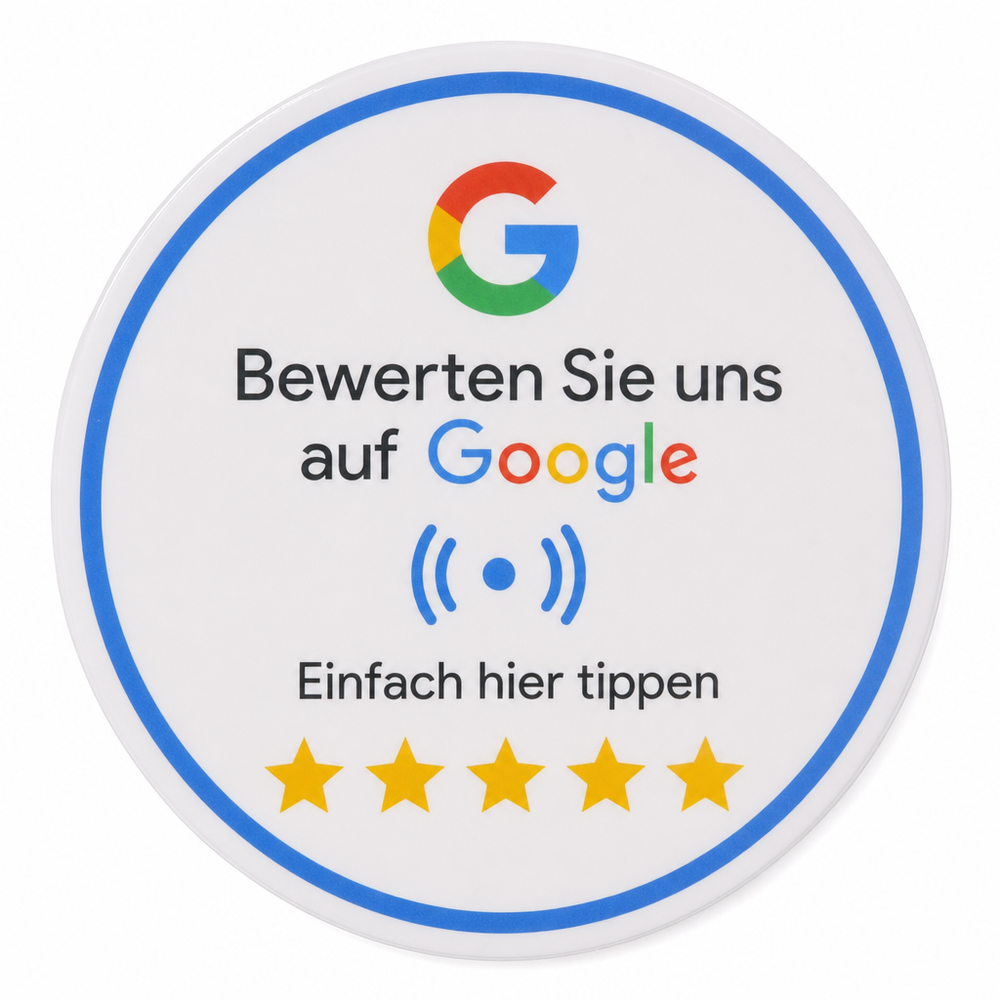 Google-Bewertungs-Schild Tür-Aufkleber rund