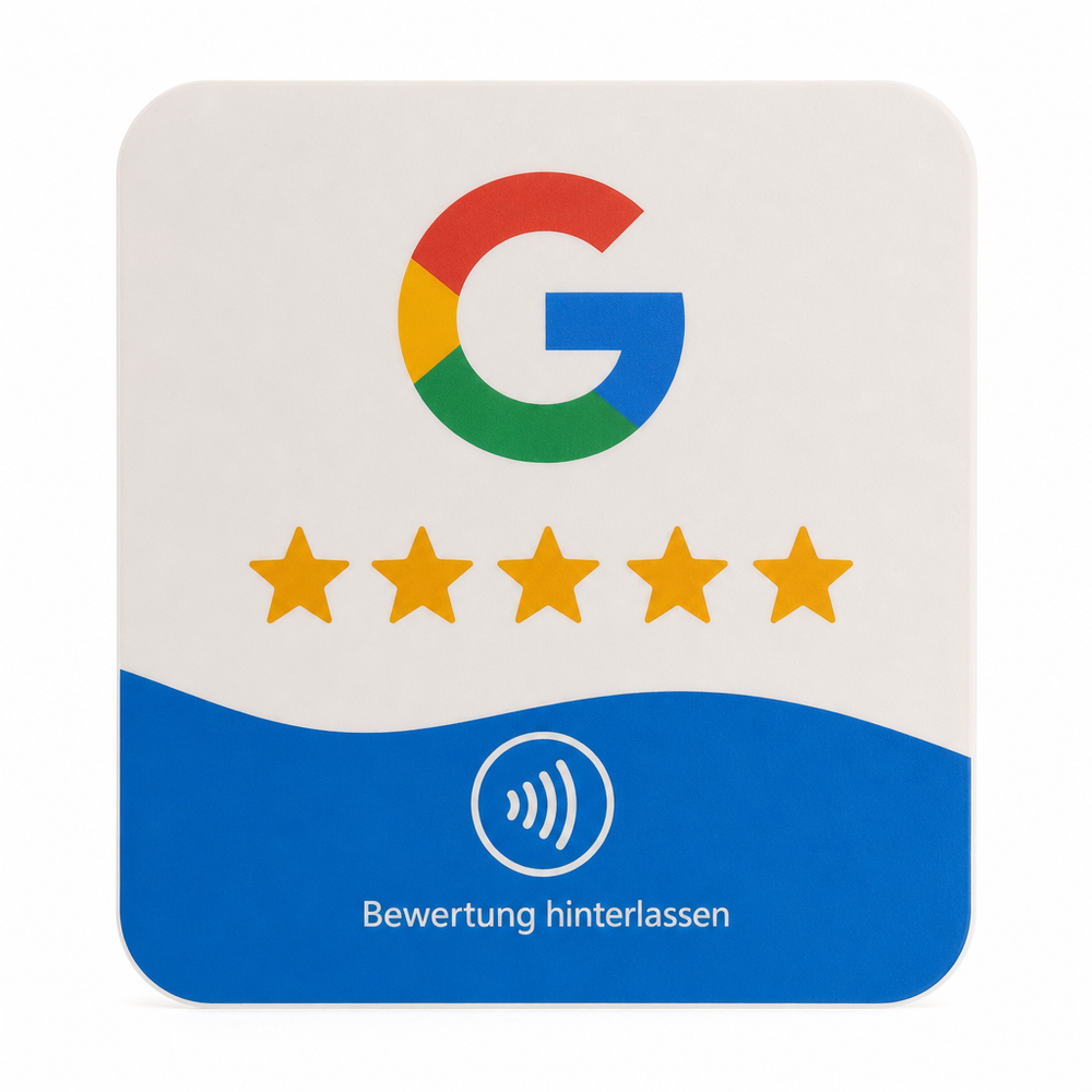 Google-Bewertungs-Schild Tür-Aufkleber eckig